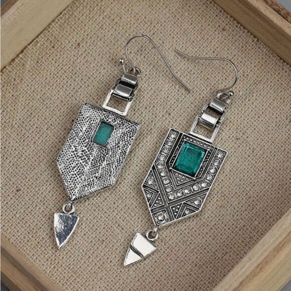 🩵 NEW Boho style silver drop dangle earrings 🩵 - Picture 5 of 7
